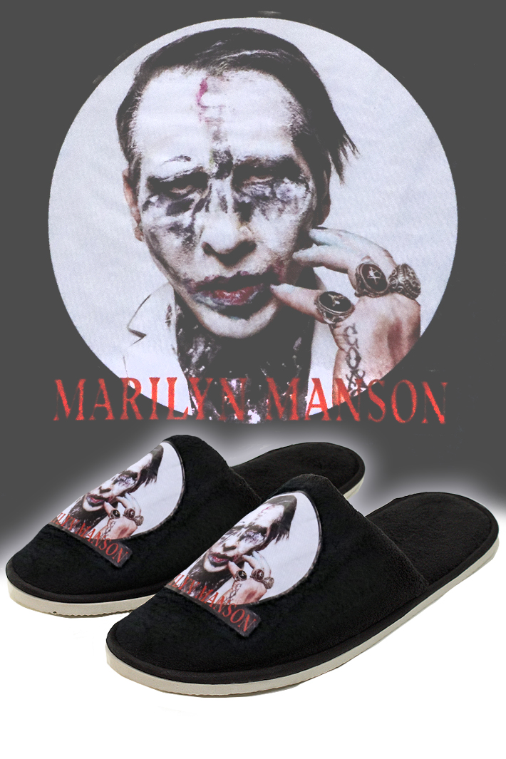 Тапочки Marilyn Manson - фото 1 - rockbunker.ru
