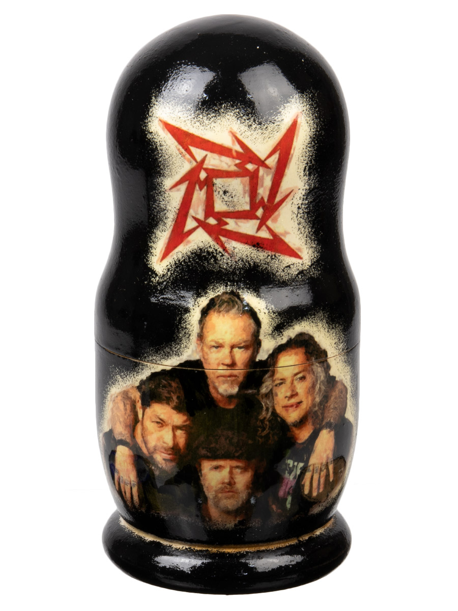 Матрешка Metallica - фото 3 - rockbunker.ru