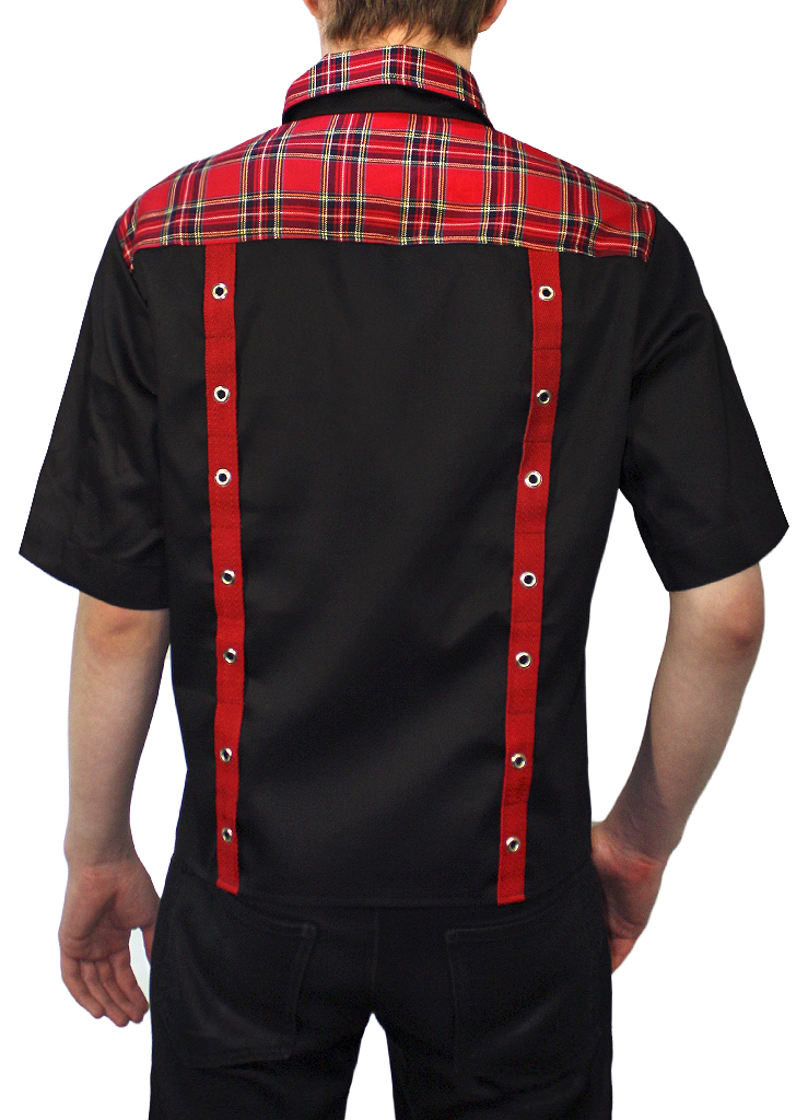 Рубашка Hacker 046 с короткими рукавами - фото 3 - rockbunker.ru
