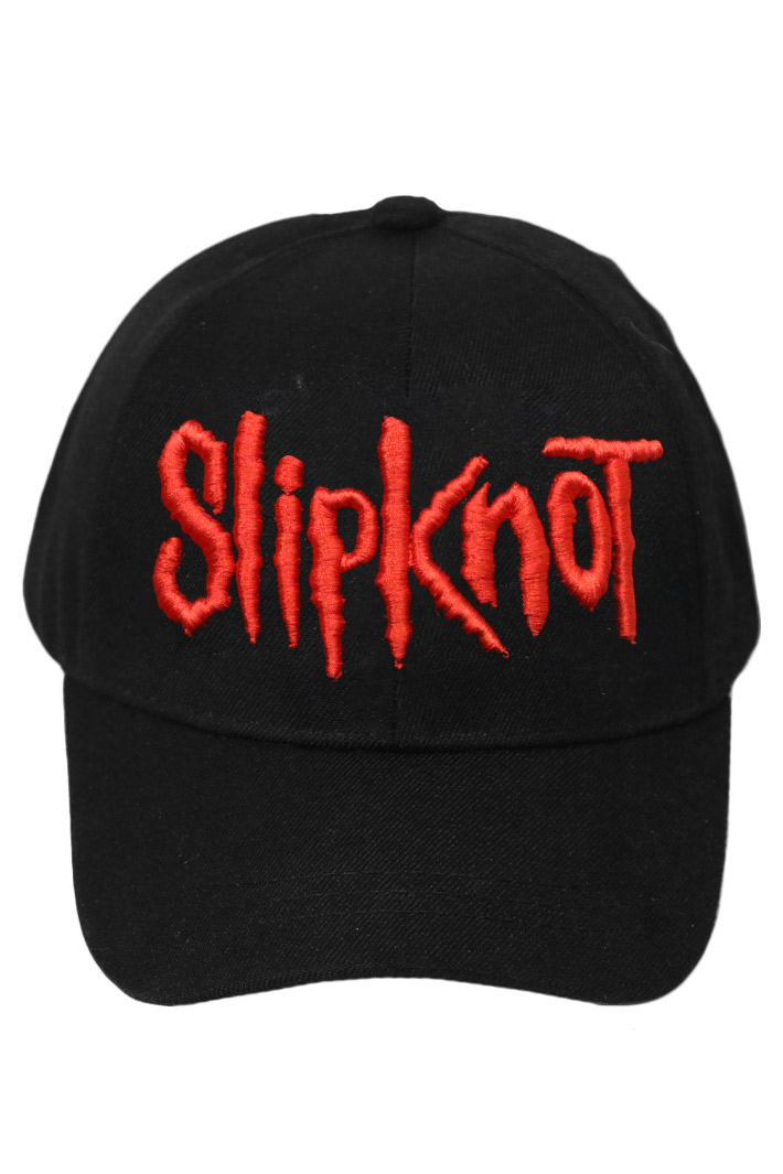 Бейсболка Slipknot красная с 3D вышивкой - фото 2 - rockbunker.ru
