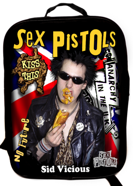Портфель-ранец Sex Pistols Sid Vicious текстильный - фото 1 - rockbunker.ru