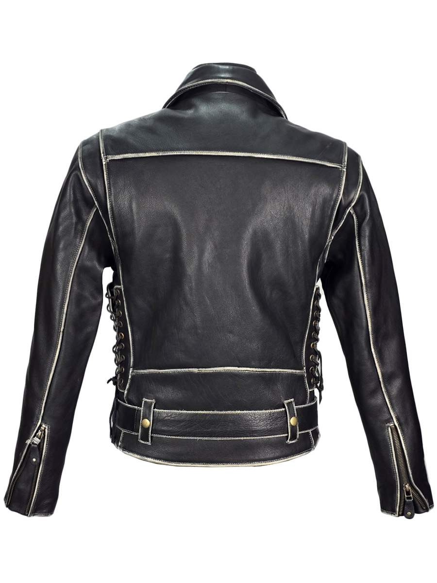 Косуха кожаная RockMerch KRM082BR - фото 2 - rockbunker.ru