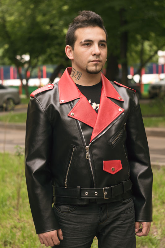 Косуха мужская Hacker Red Collar - фото 3 - rockbunker.ru