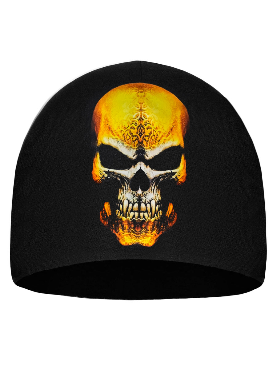 Шапка двухсторонняя Череп - фото 1 - rockbunker.ru