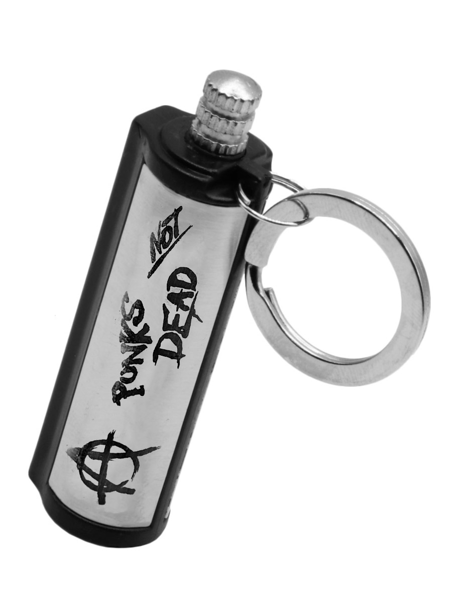 Зажигалка Вечная Спичка Punks Not Dead гравировка - фото 1 - rockbunker.ru