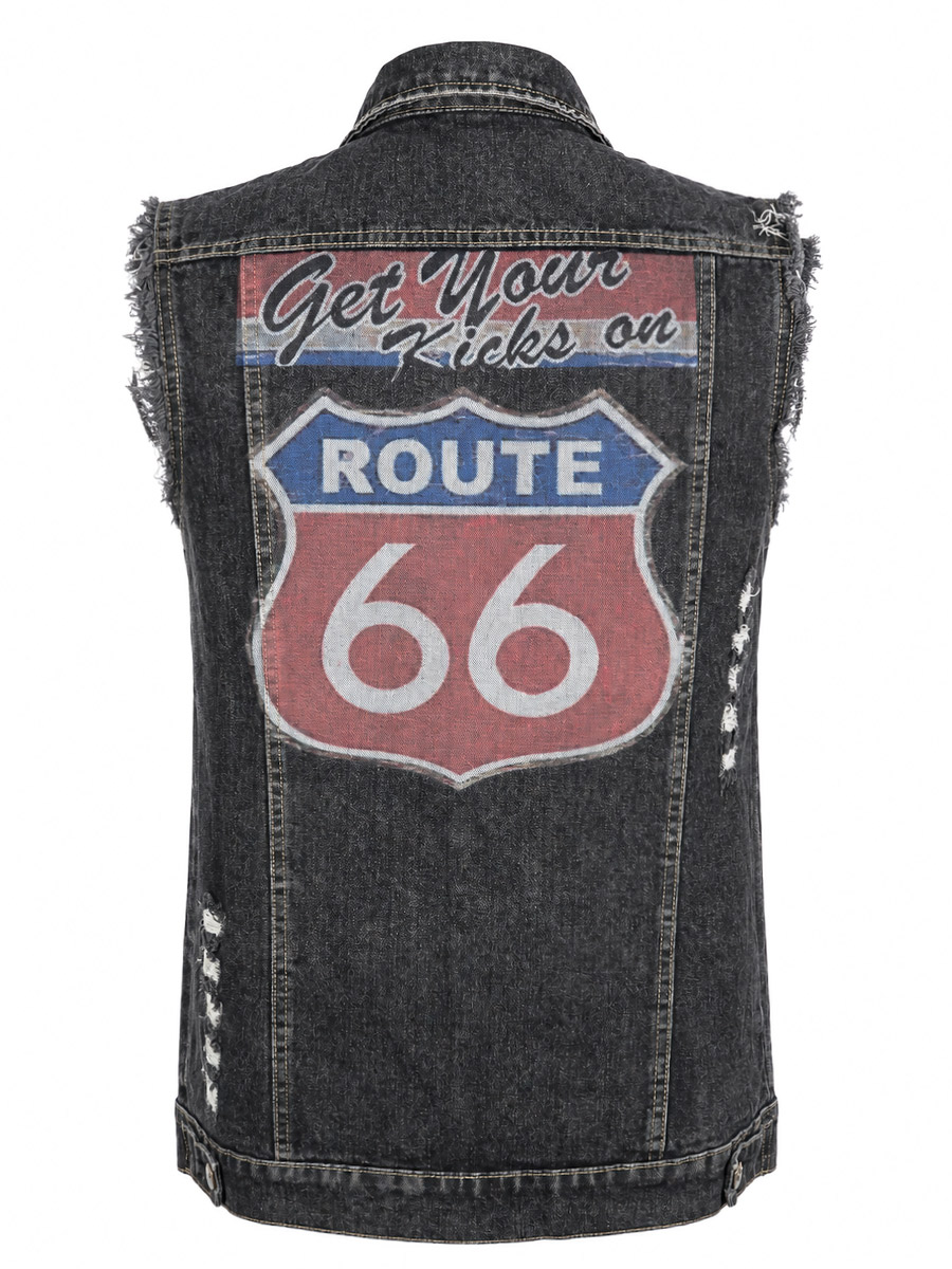 Жилет Джинсовый Route 66 - фото 1 - rockbunker.ru
