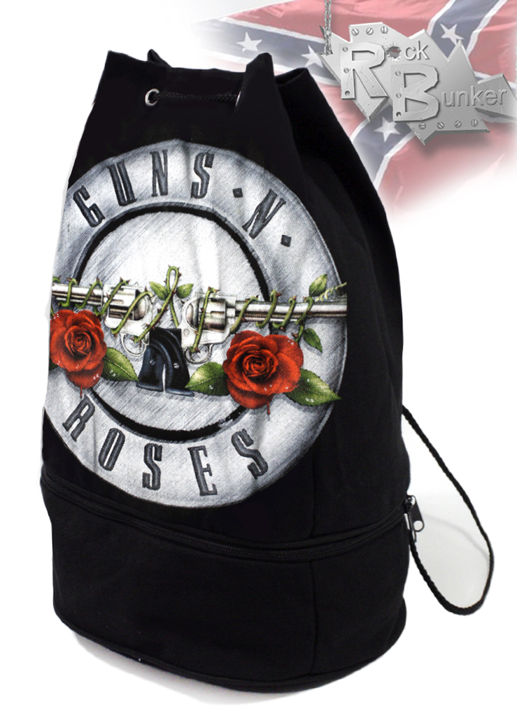 Мешок заплечный с карманом Guns n Roses - фото 2 - rockbunker.ru