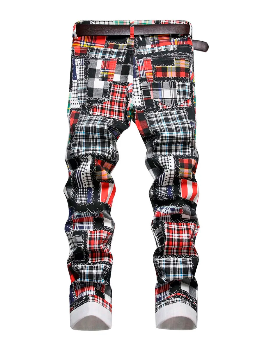 Джинсы Разноцветная Клетка - фото 2 - rockbunker.ru