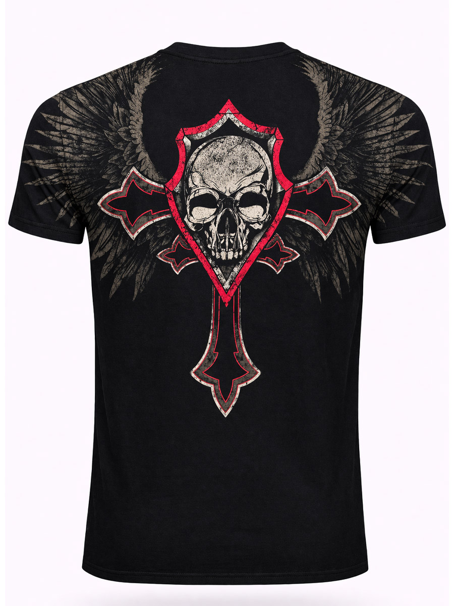 Футболка Xzavier Skulls Winged - фото 2 - rockbunker.ru