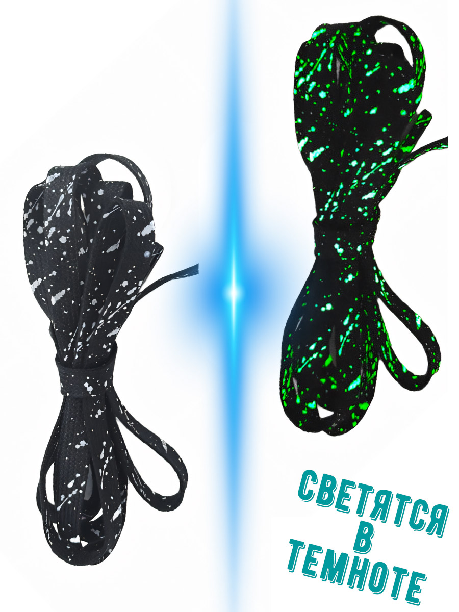 Шнурки 120 см. Светятся в Темноте - фото 1 - rockbunker.ru