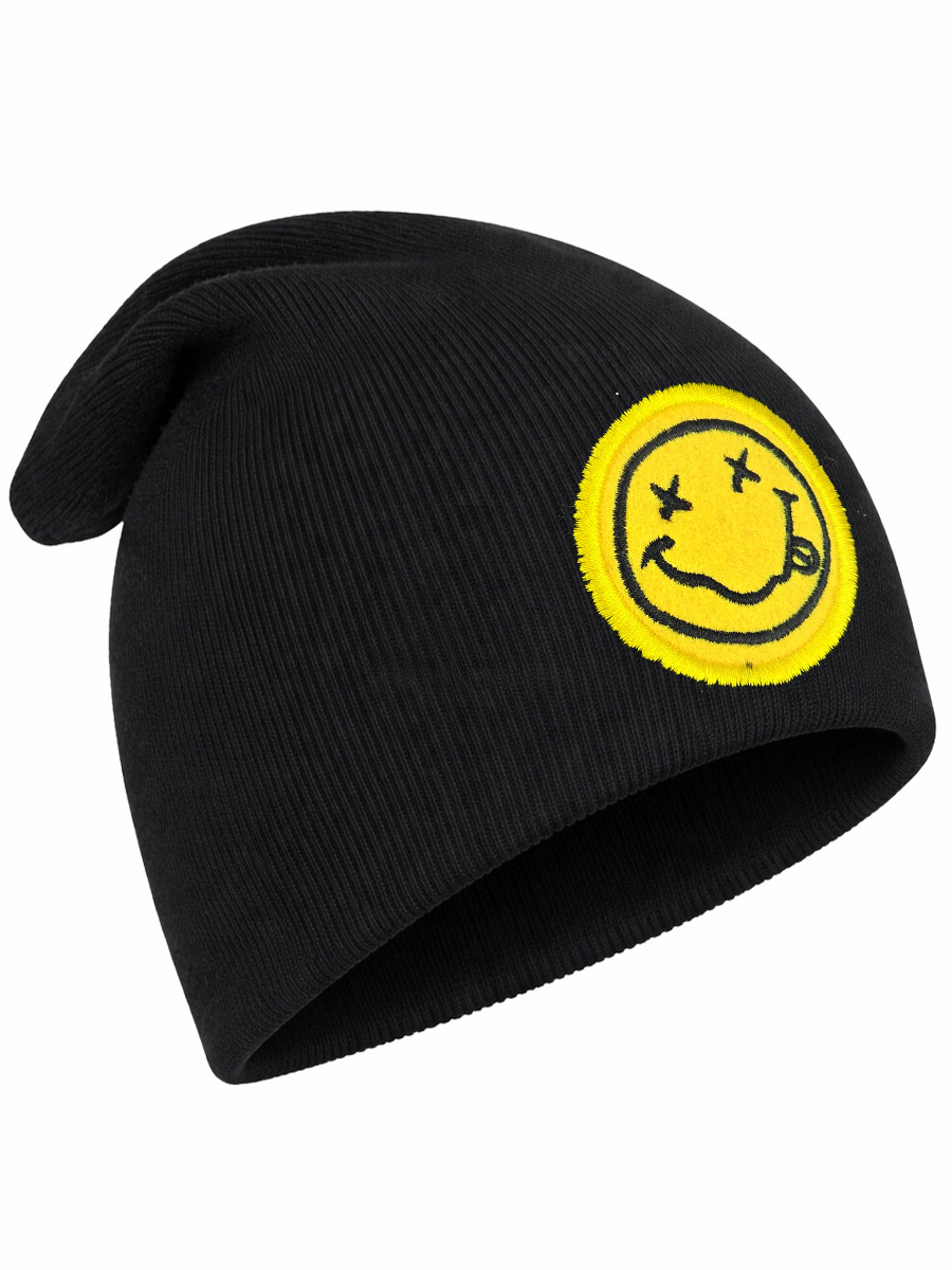 Шапка Nirvana Smile желтая - фото 1 - rockbunker.ru