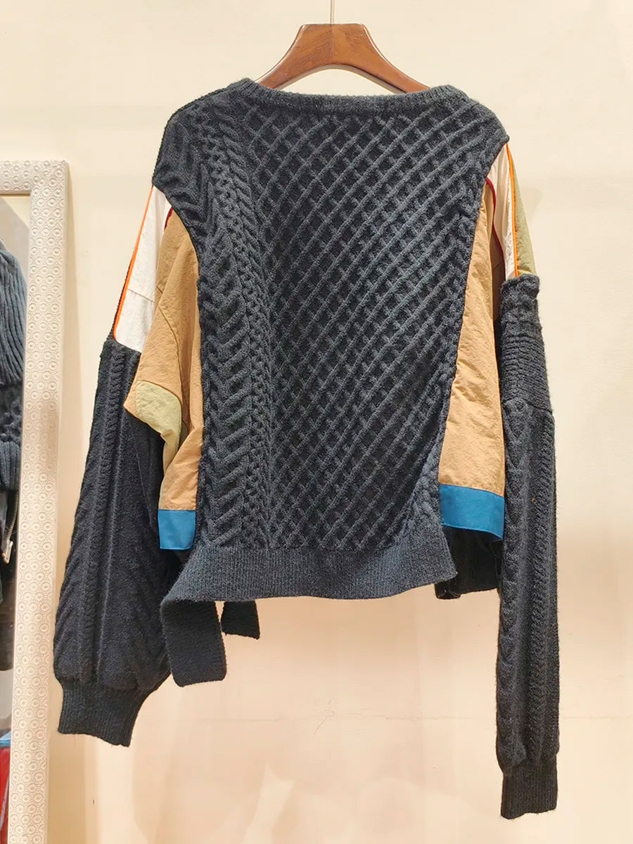 Джемпер Oversize Черный   - фото 2 - rockbunker.ru