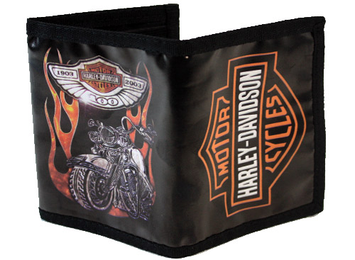 Кошелек Harley-Davidson из кожзаменителя - фото 2 - rockbunker.ru