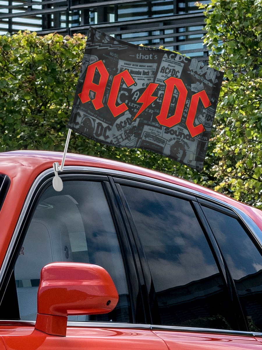 Флаг автомобильный AC DC - фото 3 - rockbunker.ru