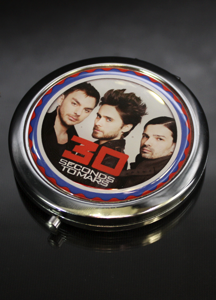 Зеркало RockMerch 30 Seconds to Mars карманное - фото 1 - rockbunker.ru