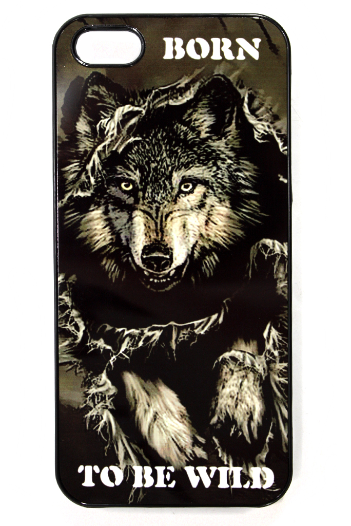 Чехол RockMerch для Apple iPhone Born to be wild с волком - фото 1 - rockbunker.ru