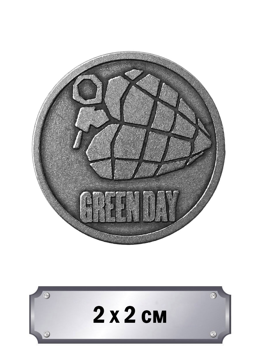 Значок с тиснением Green Day - фото 1 - rockbunker.ru