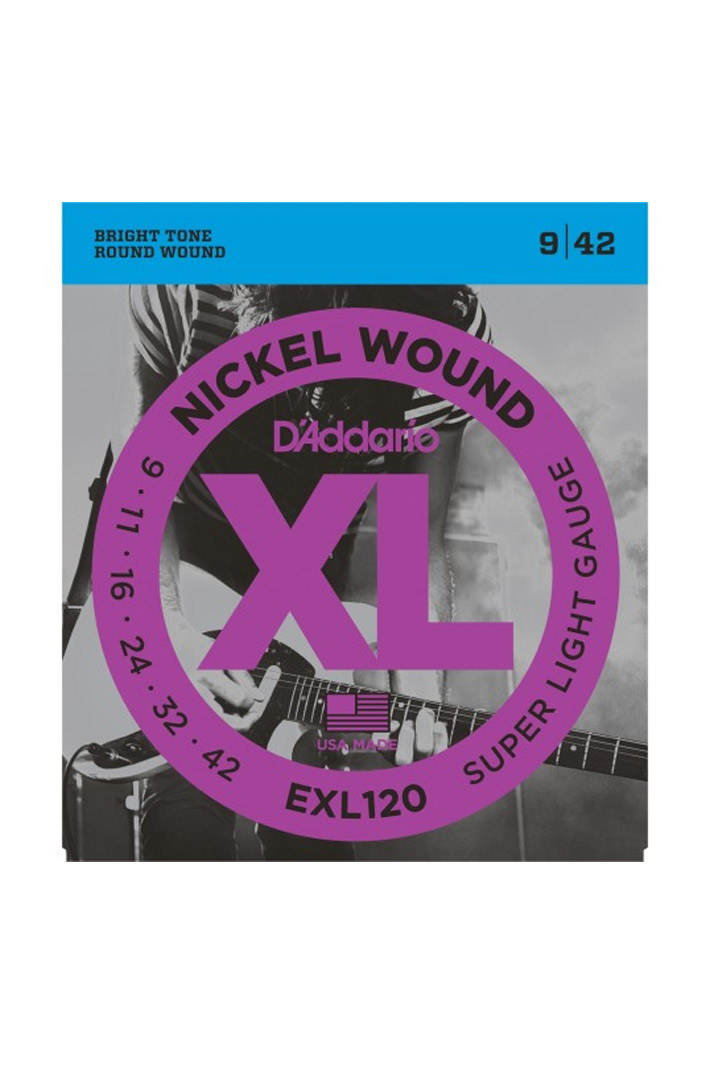 Комплект струн D'Addario EXL120 Super Light Gauge для электрогитары - фото 1 - rockbunker.ru