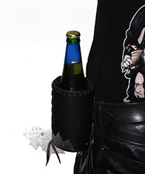 Подбутыльник кожаный на пояс - фото 1 - rockbunker.ru
