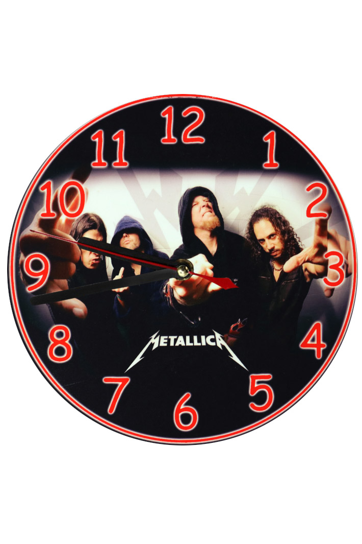 Часы настенные Metallica группа - фото 1 - rockbunker.ru