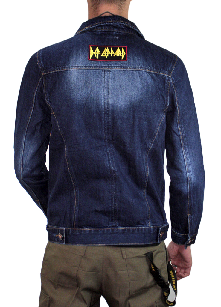 Куртка джинсовая с нашивками Manowar Accept Deff Leppard - фото 2 - rockbunker.ru