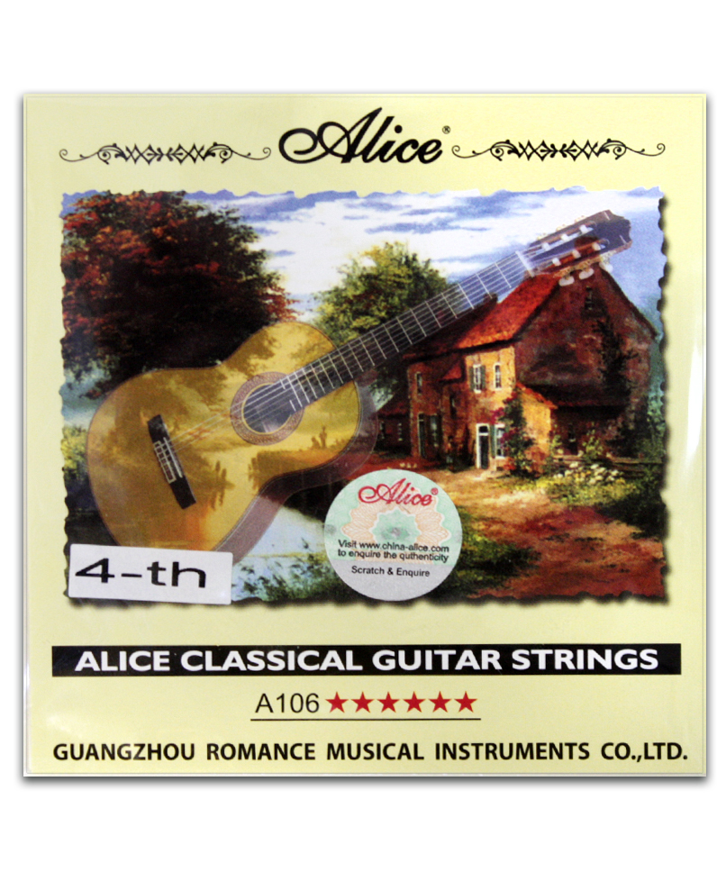 Струна Alice A106-H 4-th для акустической гитары - фото 1 - rockbunker.ru