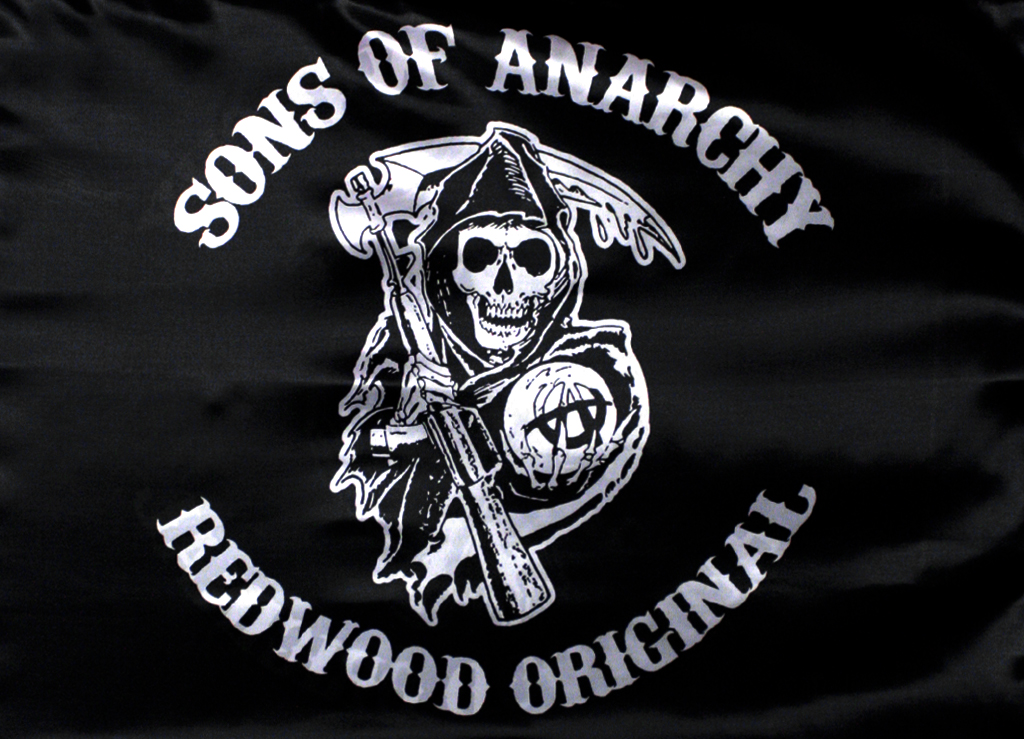 Флаг двусторонний Sons of Anarchy - фото 1 - rockbunker.ru