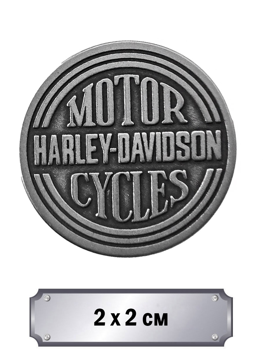 Значок с тиснением Harley Davidson - фото 1 - rockbunker.ru