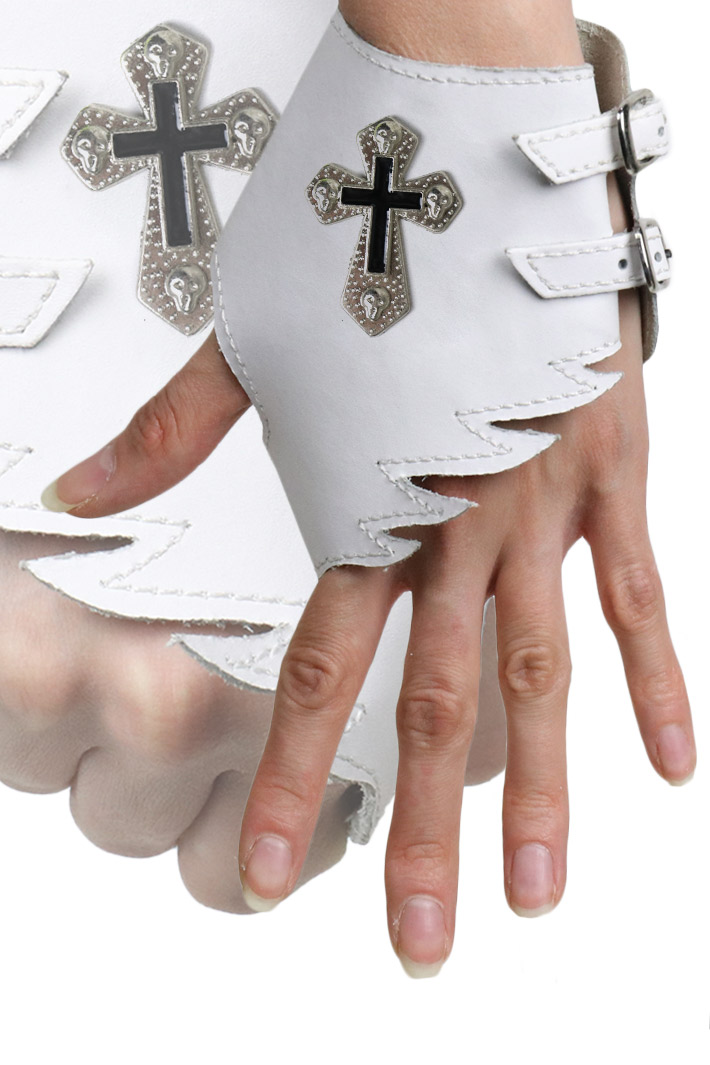 Слэйв-браслет Перчатка Византийский крест на левую руку - фото 1 - rockbunker.ru