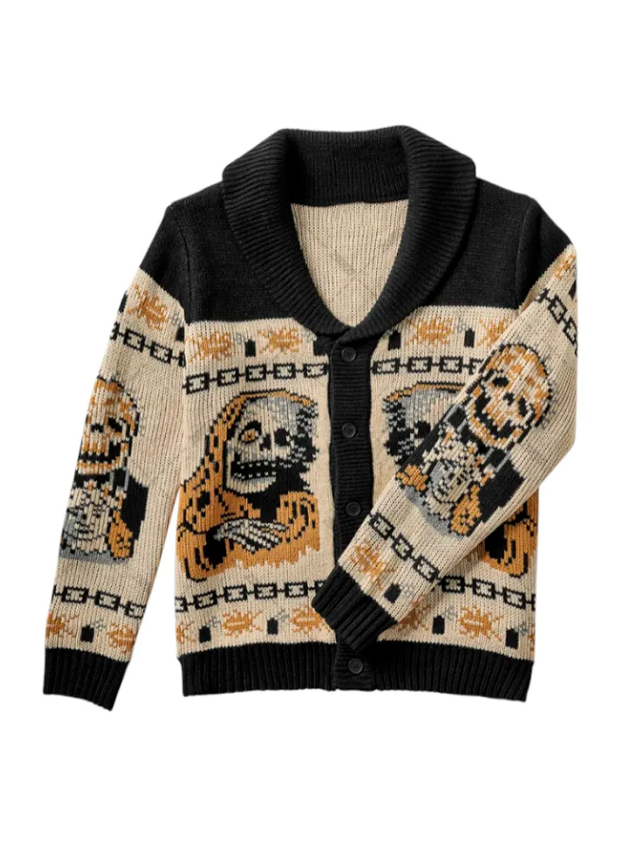 Кардиган Skulls - фото 1 - rockbunker.ru