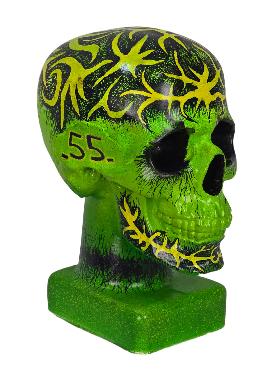 Череп Декоративный Зеленый - фото 1 - rockbunker.ru