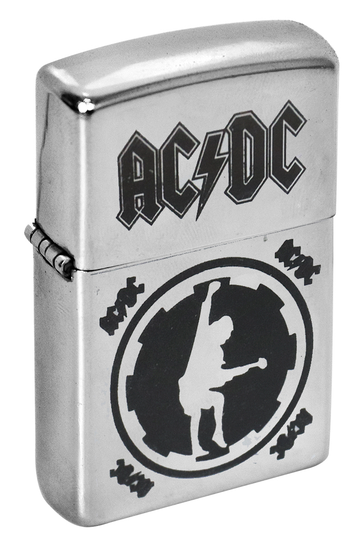 Зажигалка с гравировкой AC DC - фото 1 - rockbunker.ru