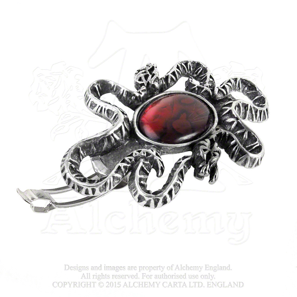 Заколка Alchemy Gothic HH8 Serpants Eye Hair Slide - фото 1 - rockbunker.ru