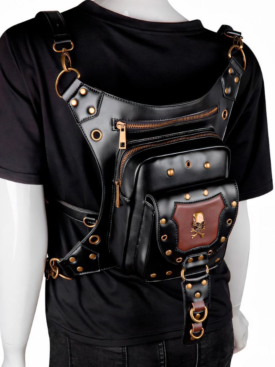 Сумка Стимпанк Универсальная Комбинированная - фото 2 - rockbunker.ru