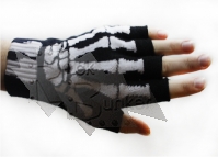 Перчатки без пальцев Скелет руки - фото 2 - rockbunker.ru