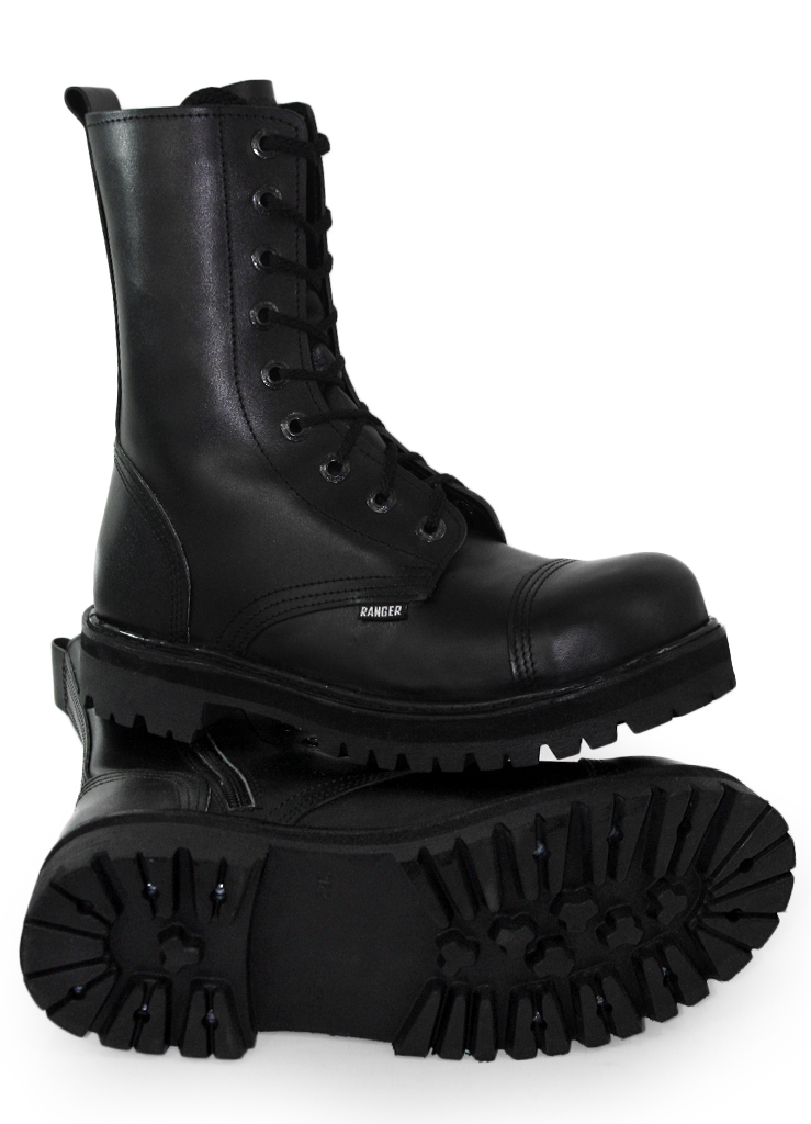 Ботинки высокие Ranger Black Zipper 9 колец - фото 4 - rockbunker.ru