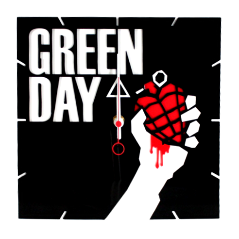 Часы настенные Green Day - фото 1 - rockbunker.ru