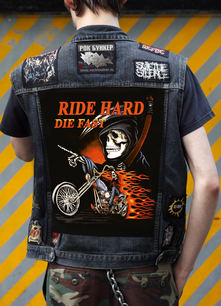 Нашивка Ride Hard Die Fast - фото 1 - rockbunker.ru