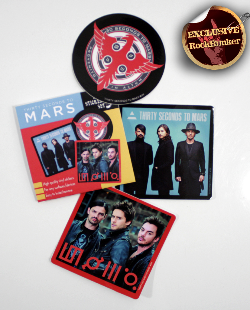 Набор стикеров RockMerch 30 Seconds To Mars - фото 1 - rockbunker.ru