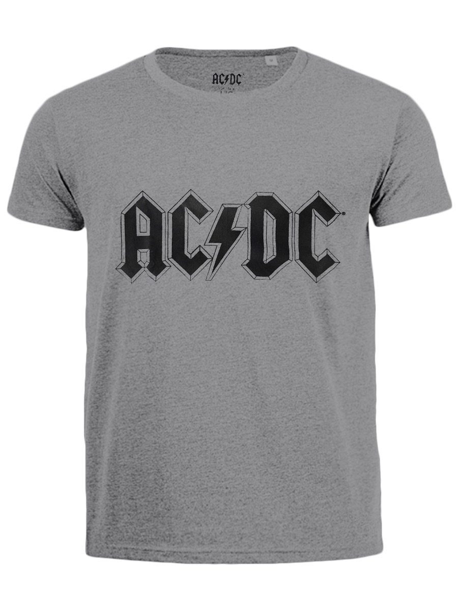 Футболка AC DC серая - фото 1 - rockbunker.ru