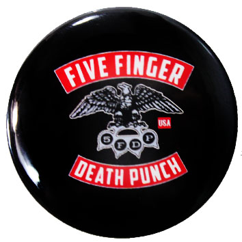 Значок RockMerch 5 Fingers Death Punch лого - фото 1 - rockbunker.ru