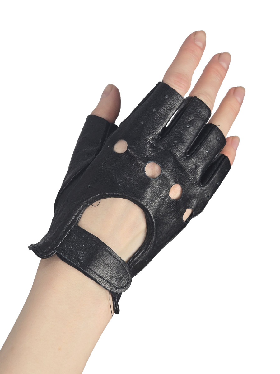 Перчатки кожаные женские Pittards без пальцев на липучке  - фото 2 - rockbunker.ru