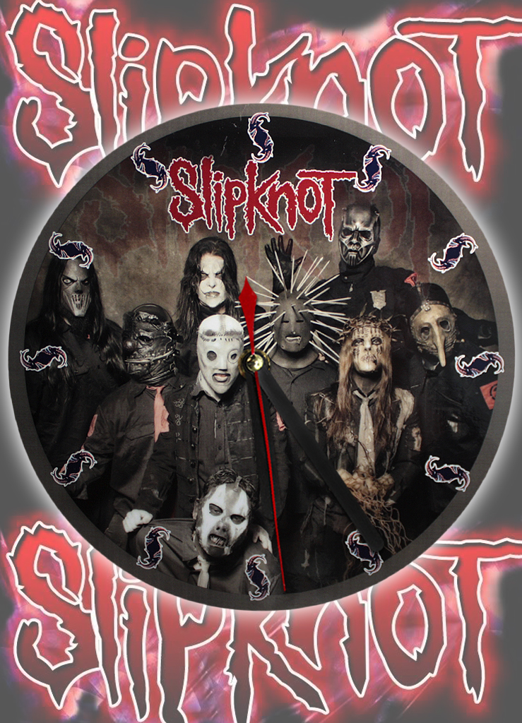 Часы настенные RockMerch Slipknot - фото 1 - rockbunker.ru