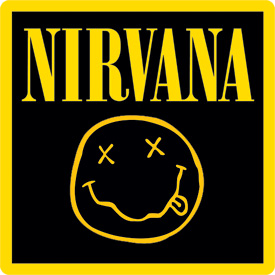 Кожаная нашивка Nirvana - фото 1 - rockbunker.ru