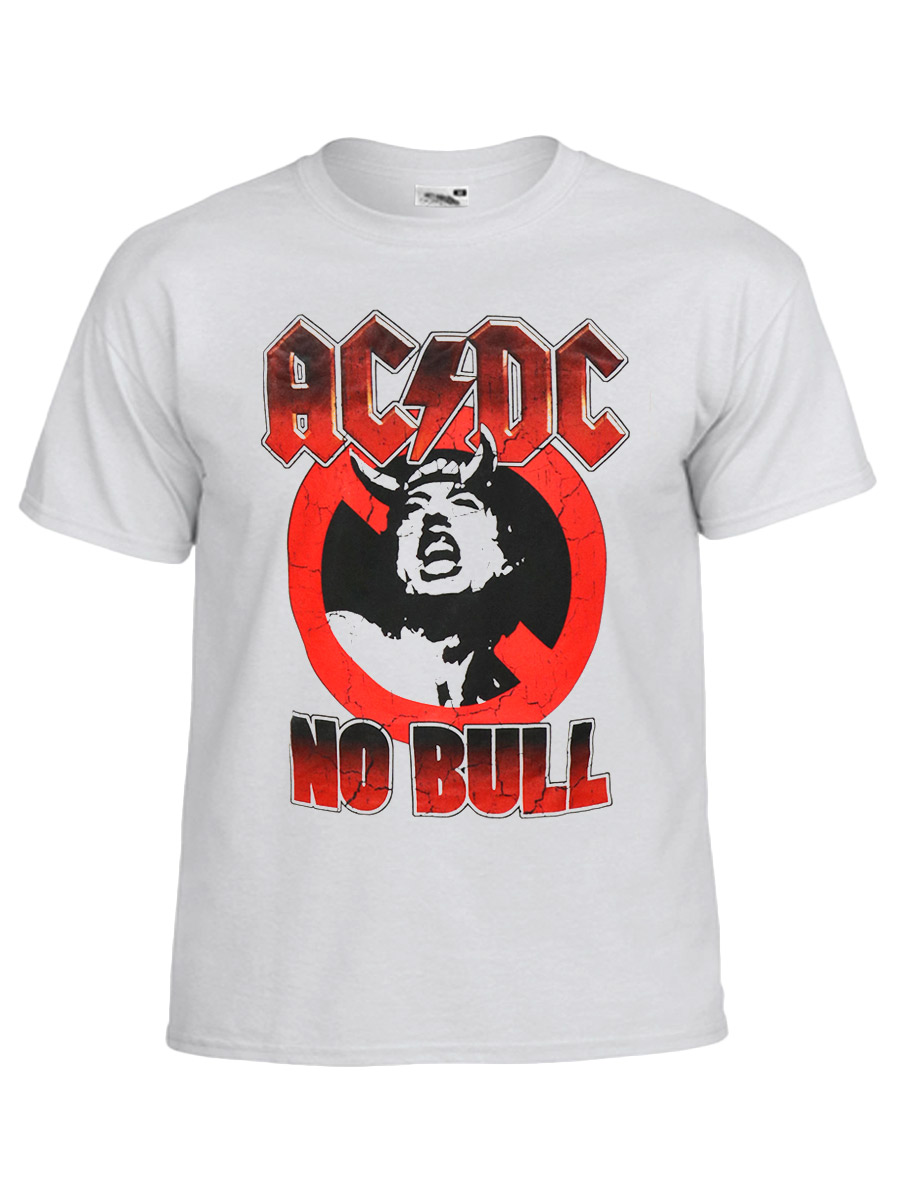 Футболка AC DC No Bull белая - фото 1 - rockbunker.ru