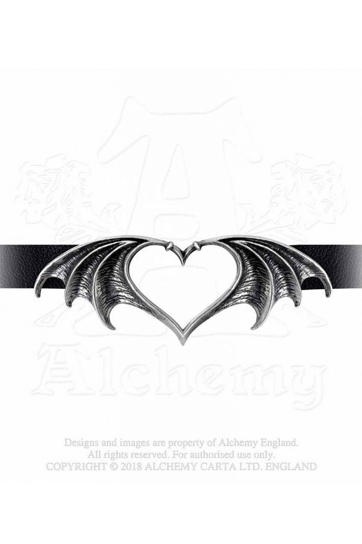 Кулон Alchemy Gothic P823 Batwing Heart - фото 1 - rockbunker.ru