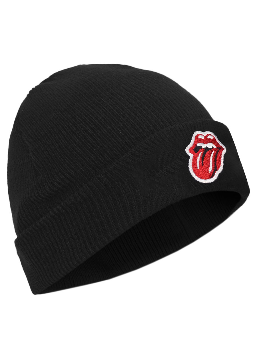 Шапка Rock Merch с отворотом Rolling Stones - фото 1 - rockbunker.ru