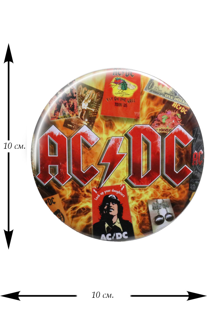 Значок AC DC - фото 1 - rockbunker.ru