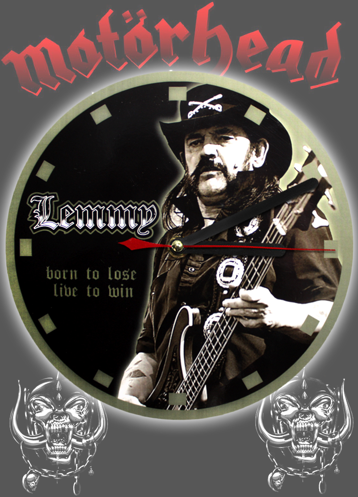 Часы настенные RockMerch Motorhead Lemmy Killmister - фото 1 - rockbunker.ru