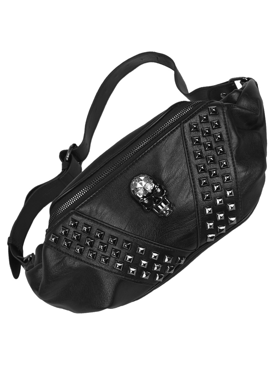 Сумка поясная с Черепом - фото 1 - rockbunker.ru